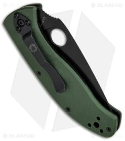Spyderco Tenacious Liner Lock Knife Green G-10 (3.39" Black) C122GPBGR -Knives Store Spyderco Tenacious LL G 10 Green Black C122GPSBGR BHQ 61868 jr side large