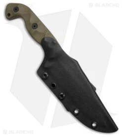 Stroup Knives TU1 Fixed Blade Knife OD Green G-10 (4.5" FDE) -Knives Store Stroup Knives TU1 Fixed Blade Knife OD Green G 10 4in FDE BHQ 218999 td side large