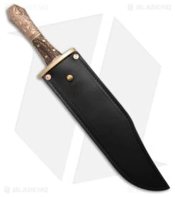 Svord Limited Edition Half Horse/Alligator Fixed Blade Bowie Knife (9.5" Satin) -Knives Store Svord Limited Edition Half Horse Alligator Fixed Blade Bowie Knife 9in Satin BHQ 223765 td side large