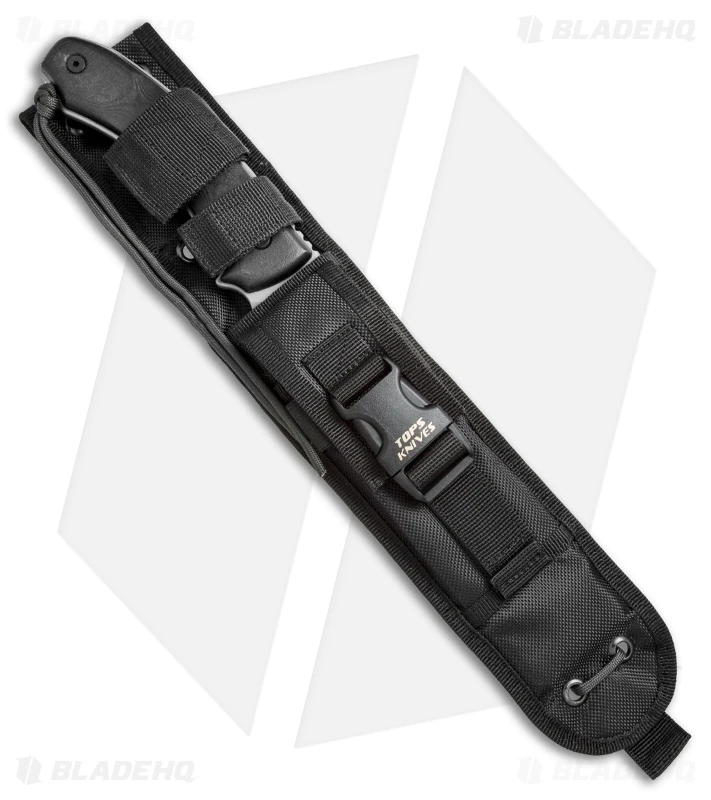 TOPS Knives Longhorn Bowie Fixed Blade Knife Black Micarta (6.75" Gray) 2 TOPS Knives Longhorn Bowie Fixed Blade Knife Black Micarta (6.75" Gray) - Image 2