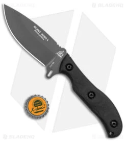 TOPS Knives Silent Hero 4 Fixed Blade Knife Black Smooth Micarta (4.25" Black) -Knives Store TOPS Knives Silent Hero 4 Fixed Blade Black Smooth Micarta Black BHQ 141503 jr bottlecap large