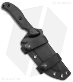 TOPS Knives Silent Hero 4 Fixed Blade Knife Black Smooth Micarta (4.25" Black) -Knives Store TOPS Knives Silent Hero 4 Fixed Blade Black Smooth Micarta Black BHQ 141503 jr sheath large