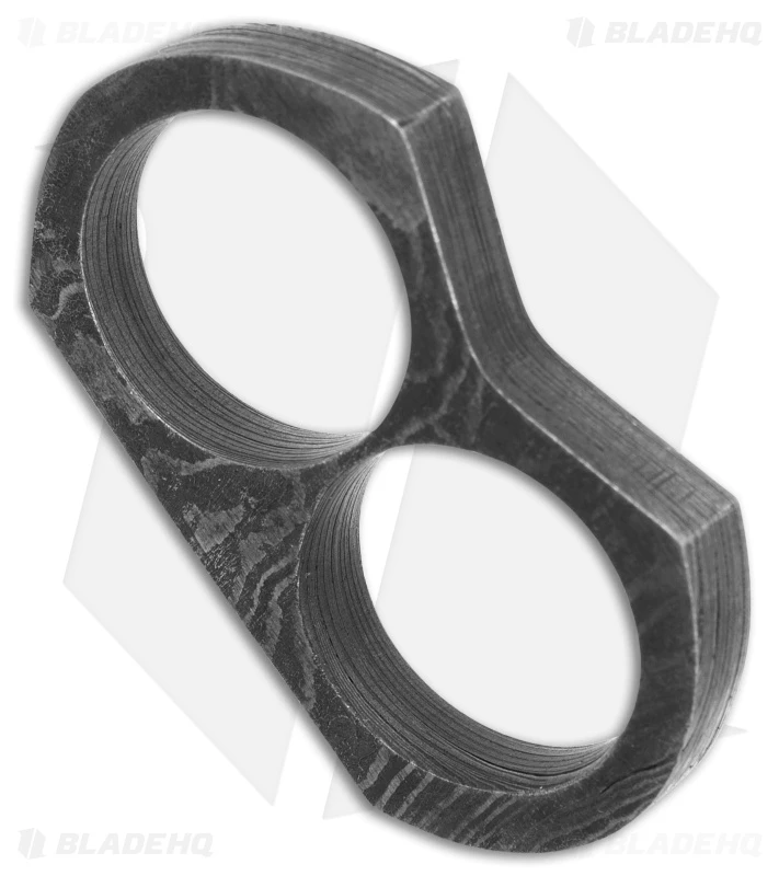 Tallen Damascus Double Knuckle Two-Hole Duster W/Leather Sheath 2 Tallen Damascus Double Knuckle Two-Hole Duster W/Leather Sheath - Image 2