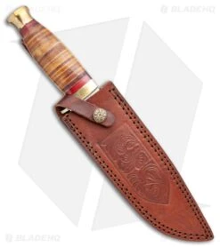 Tallen Master Hunter Bowie Fixed Blade Knife Leather (7.5" Satin) PA3385 6 Tallen Master Hunter Bowie Fixed Blade Knife Leather (7.5" Satin) PA3385 -Knives Store Tallen Master Hunter Bowie Leather Satin BHQ 85314 jr sheath large