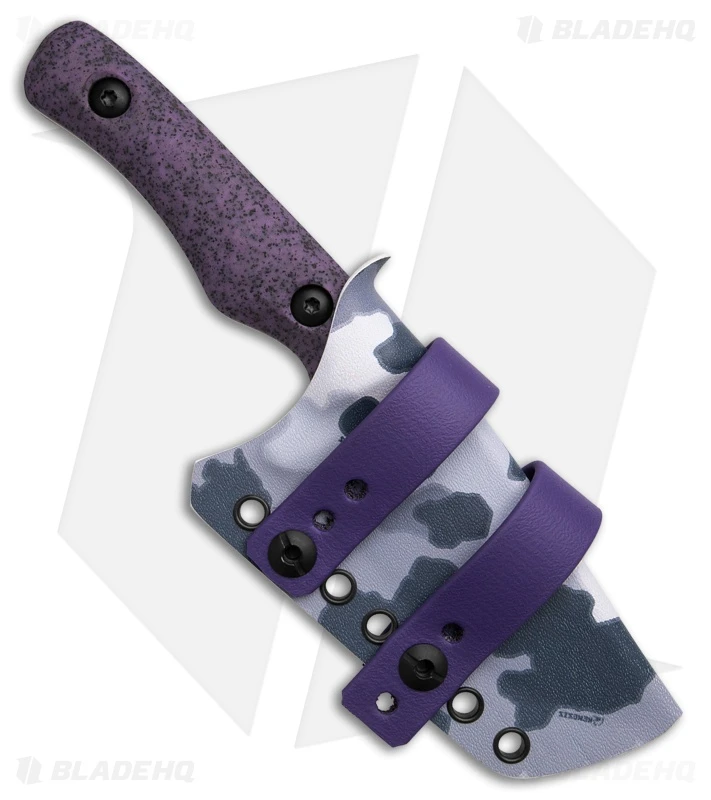 The Wizard Forge Goblin Fixed Blade Knife Purple Griptec (4" Blk SW) 3 The Wizard Forge Goblin Fixed Blade Knife Purple Griptec (4" Blk SW) - Image 3