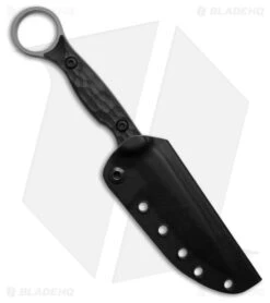 Toor Knives Serpent S Fixed Blade Knife Black/Gray G-10 (3.9" Phantom Gray) -Knives Store Toor Knives Serpent S Fixed Blade Knife Phantom Gray 3.9in Gray BHQ 197847 hd side large