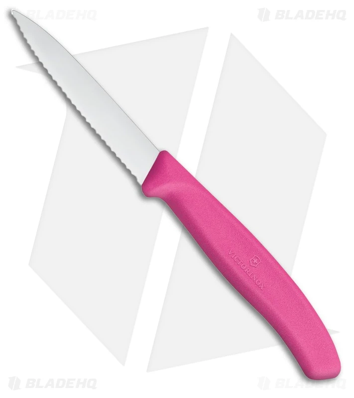 Victorinox Swiss Classic Paring Knife Pink Polypropylene (3" Satin Full Serr) 1 Victorinox Swiss Classic Paring Knife Pink Polypropylene (3" Satin Full Serr)