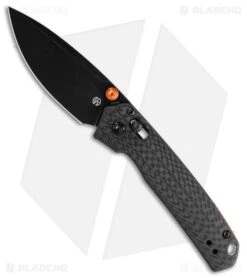Vosteed Mini Psyop Crossbar Lock Knife Carbon Fiber (2.7" Black SW)