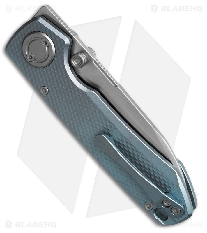 Vosteed Raccoon V Vanchor Lock Knife Blue Diamond Texture Ti (3.2" Satin M390) 3 Vosteed Raccoon V Vanchor Lock Knife Blue Diamond Texture Ti (3.2" Satin M390) - Image 3