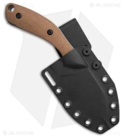White River Apex Fixed Blade Knife Natural Canvas Micarta/Blk Liners (2.7" SW) -Knives Store White River Apex Fixed Blade Knife Natural Canvas Micarta Blk Liners 2in SW BHQ 219511 td side large