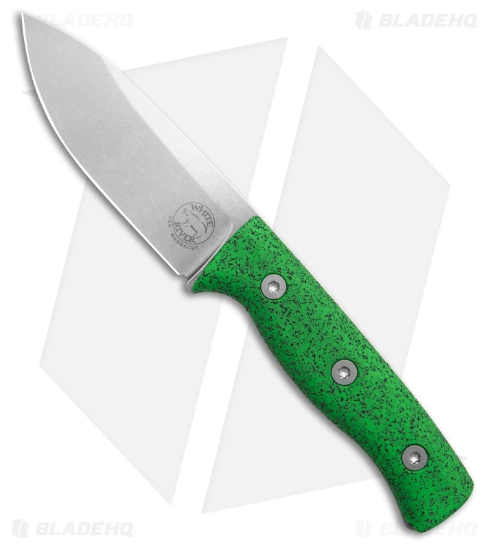 White River Knives Ursus Cub MagnaCut Knife Fluorescent Green GripX (3.5" SW) 1 White River Knives Ursus Cub MagnaCut Knife Fluorescent Green GripX (3.5" SW)