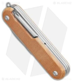 MKM Malga 5 MagnaCut Multi-Tool Pocket Knife Natural Tan Micarta (5-in-1) -Knives Store aaaaa large