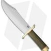 Bark River V-44 Bowie Fixed Blade Knife Green Canvas Micarta (9" Satin)