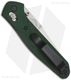Benchmade 940 Osborne AXIS Lock Knife Green (3.4" Satin) -Knives Store benchmade 940 osborne axis back large