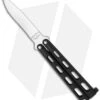Benchmark Small Black Butterfly Knife (3.38" Satin Plain) BM007