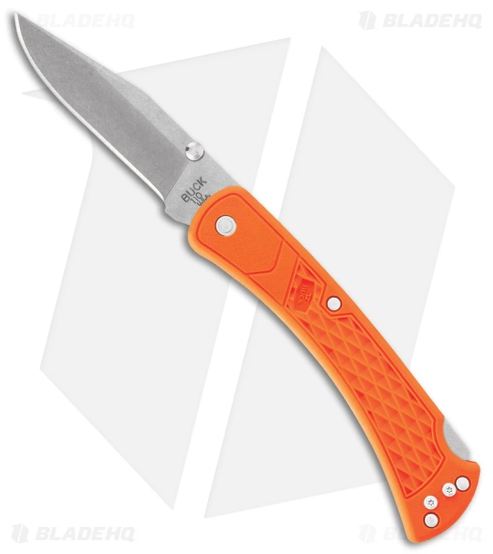 Buck Knives Buck 110 Slim Select Lockback Knife Blaze Orange (3.625" Satin)0110ORS2 1 Buck Knives Buck 110 Slim Select Lockback Knife Blaze Orange (3.625" Satin)0110ORS2