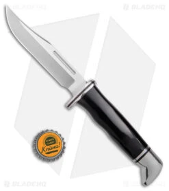 Buck Knives Buck 117 Brahma Fixed Blade Knife Black Phenolic (4.5" Satin) 0117BKS-B -Knives Store buck 117 Brahma fixed blade Black phenolic satin BHQ 179259 jr bottlecap large