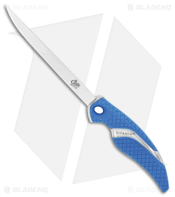 Camillus Cuda Flex Fillet Fixed Blade Knife Blue (5.875" Satin) 1 Camillus Cuda Flex Fillet Fixed Blade Knife Blue (5.875" Satin)