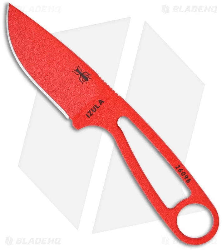 ESEE Izula Knife Fire Ant Red Survival Neck Knife W/ Kit 1 ESEE Izula Knife Fire Ant Red Survival Neck Knife W/ Kit