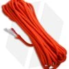 25' Safety Orange 550 FireCord Paracord Nylon Braided 7-Strand + 1 Tinder Core