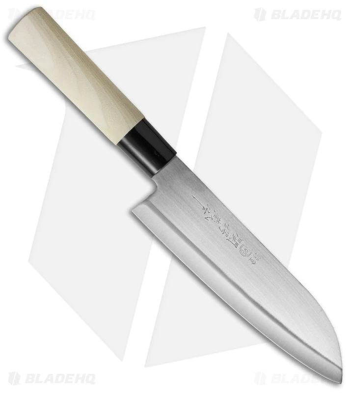 Fox Knives Santoku Fixed Blade Knife Maple (6.75" Satin) 2 Fox Knives Santoku Fixed Blade Knife Maple (6.75" Satin) - Image 2