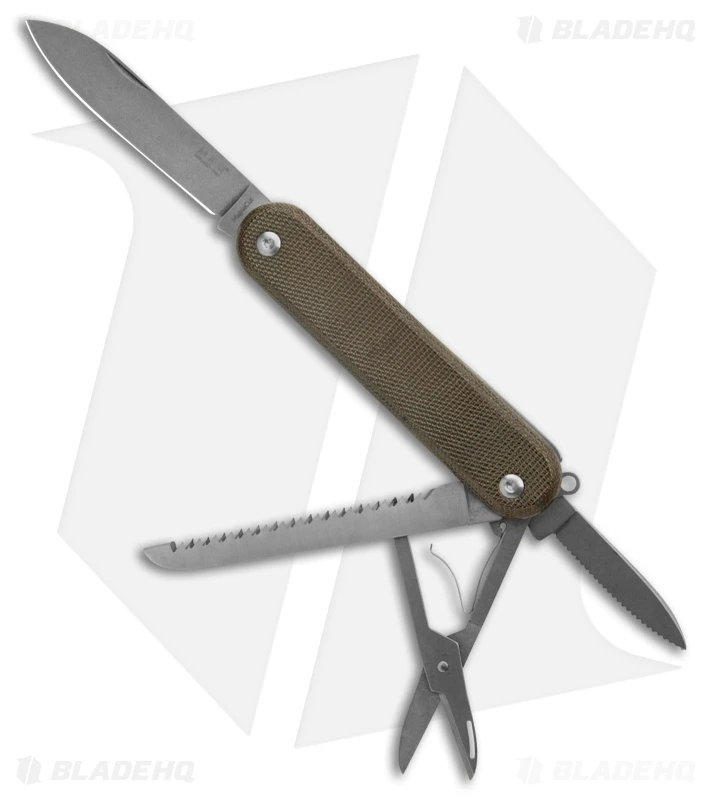 MKM Malga 5 MagnaCut Multi-Tool Pocket Knife Green Micarta (5-in-1) 1 MKM Malga 5 MagnaCut Multi-Tool Pocket Knife Green Micarta (5-in-1)
