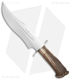 770583907590Muela Lobo Bowie Fixed Blade Knife Crown Stag (9.1" Satin)