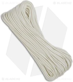 White 550 Paracord Nylon Braided 7-Strand Core (100') USA