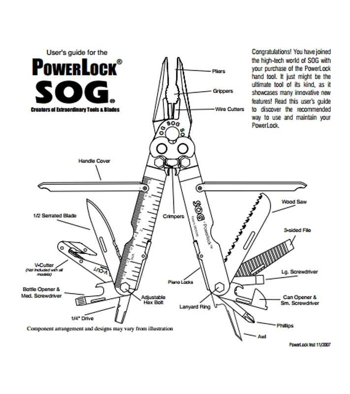 SOG PowerLock EOD Multi-Tool W/ V-Cutter (Black) B63-N 5 SOG PowerLock EOD Multi-Tool W/ V-Cutter (Black) B63-N - Image 5