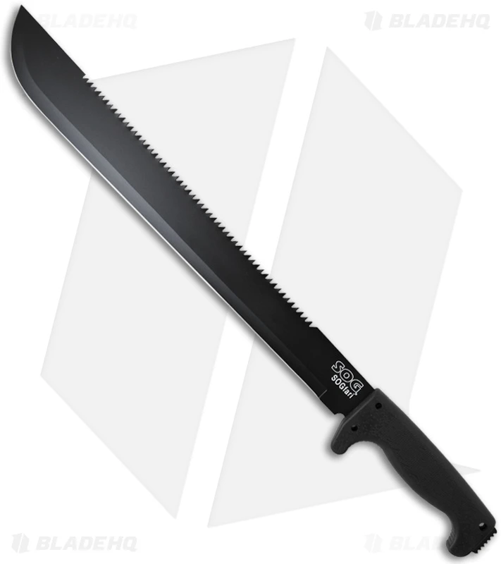 SOG SOGfari Machete Fixed Blade Knife (18" Black) MC-02 1 SOG SOGfari Machete Fixed Blade Knife (18" Black) MC-02