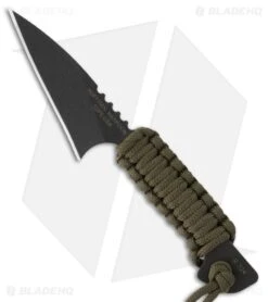 TOPS Knives Mini Hoffman Harpoon Knife Fixed Blade (2.5" Black Plain)